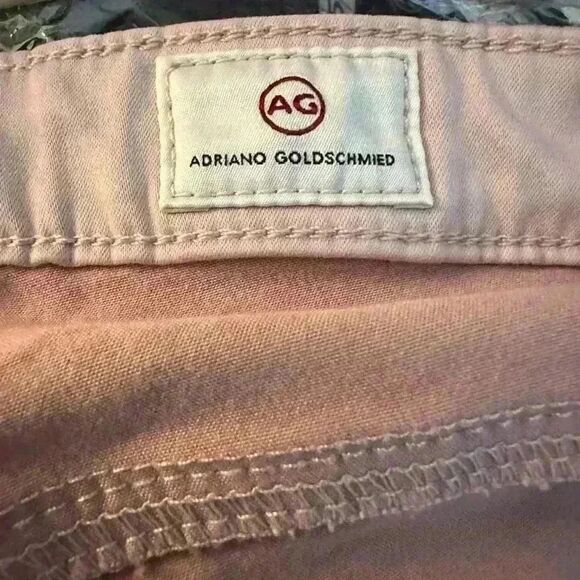 AG Adriano Goldschmied Women's Jeans 31 Prima Crop Cigarette Pink  Denim - Picture 5 of 9